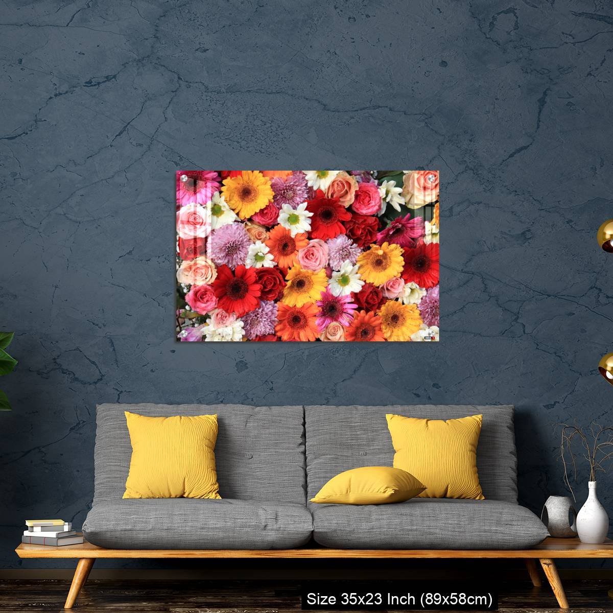 OMGs Acrylic Wall Decor – Colorful wedding flower arrangement - Image 14