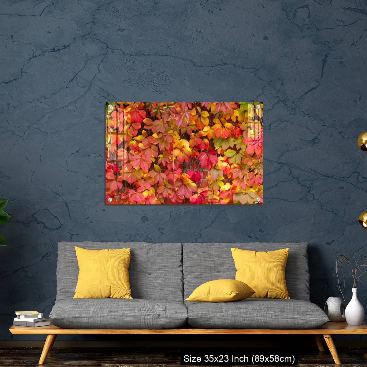 OMGs Acrylic Wall Decor – False Virginia creeper Parthenocissus inserta foliage in autumn colors - Image 14