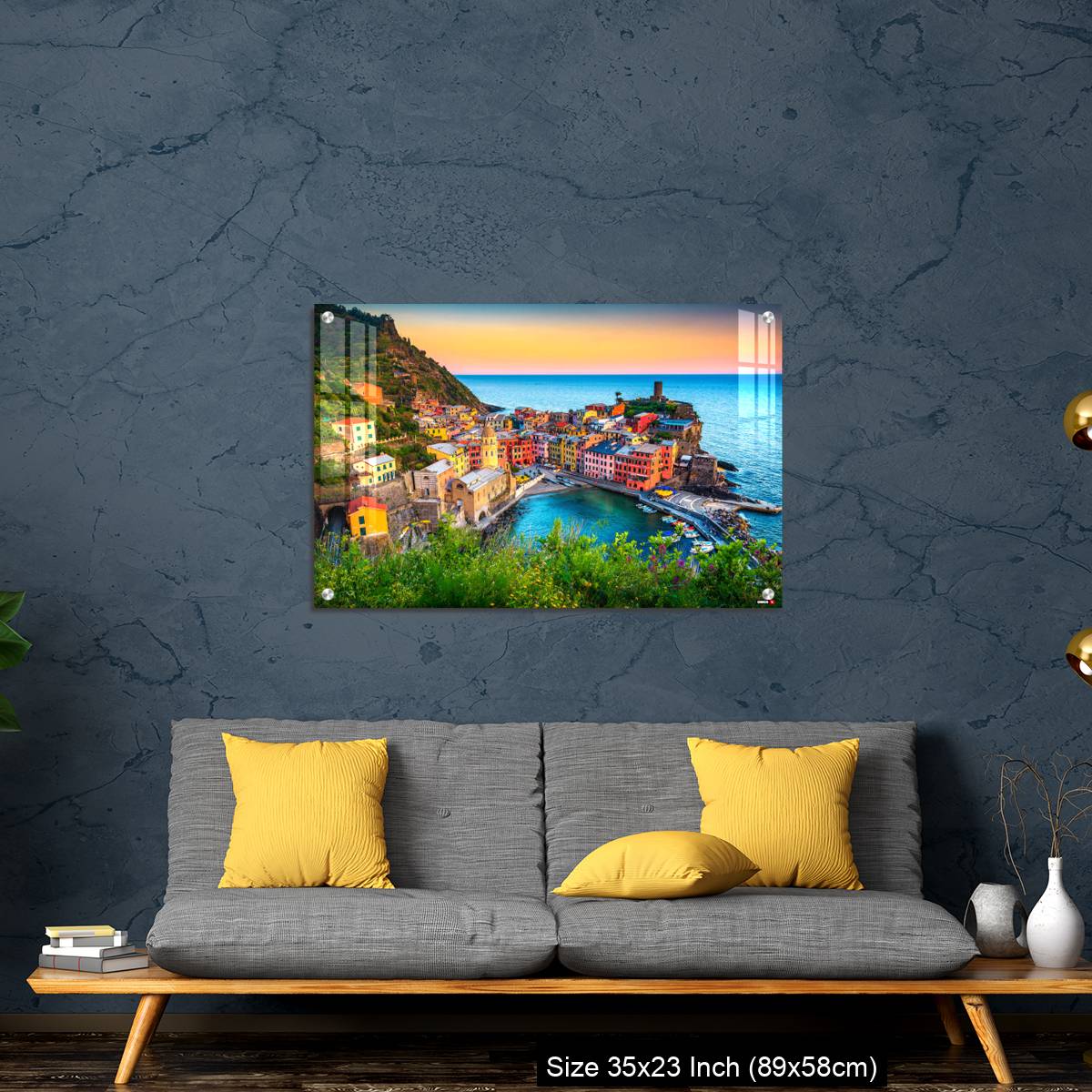 OMGs Acrylic Wall Decor – Famous touristic town of Liguria with beaches and colorful houses - Image 14