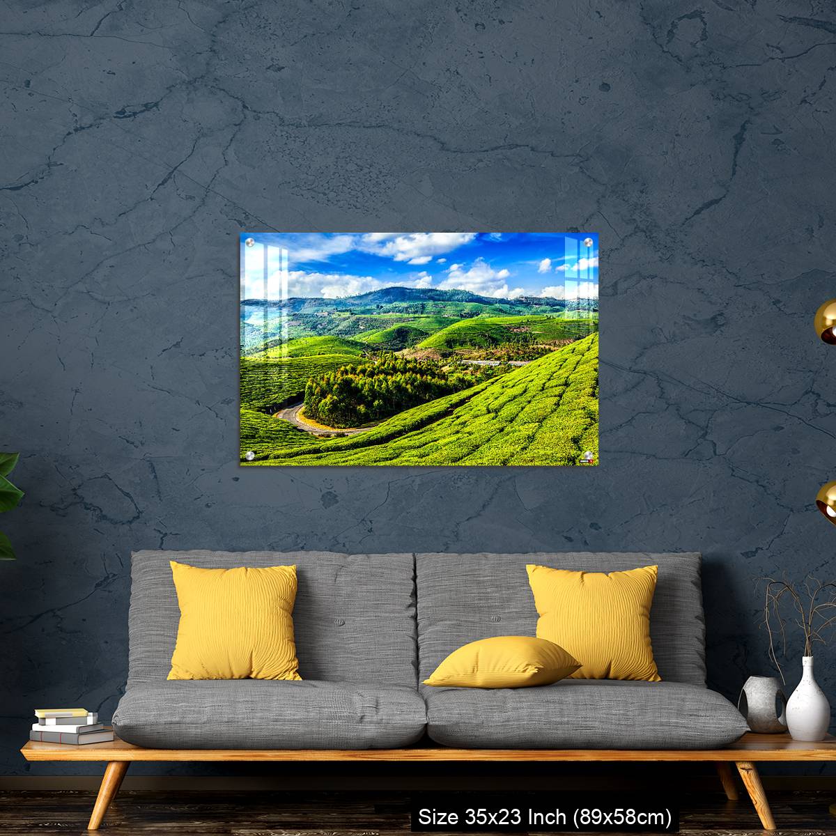 OMGs Acrylic Wall Decor – Green tea plantations in Munnar, Kerala, India - Image 14
