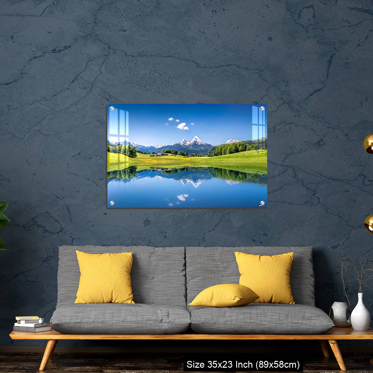 OMGs Acrylic Wall Decor – Idyllic summer landscape with mountain lake in the Alps - Image 14
