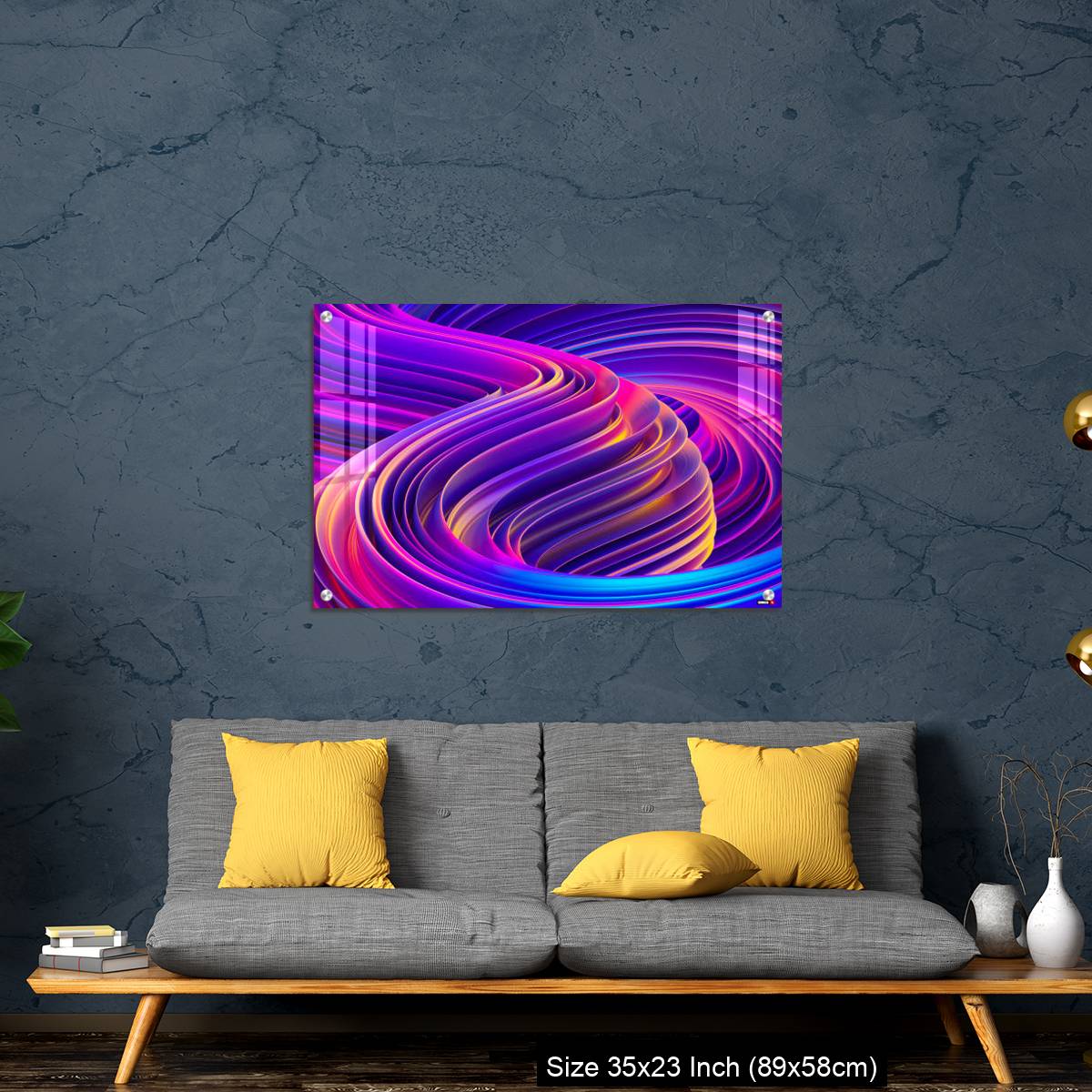 OMGs Acrylic Wall Decor – Liquid shapes abstract holographic 3D wavy background - Image 14