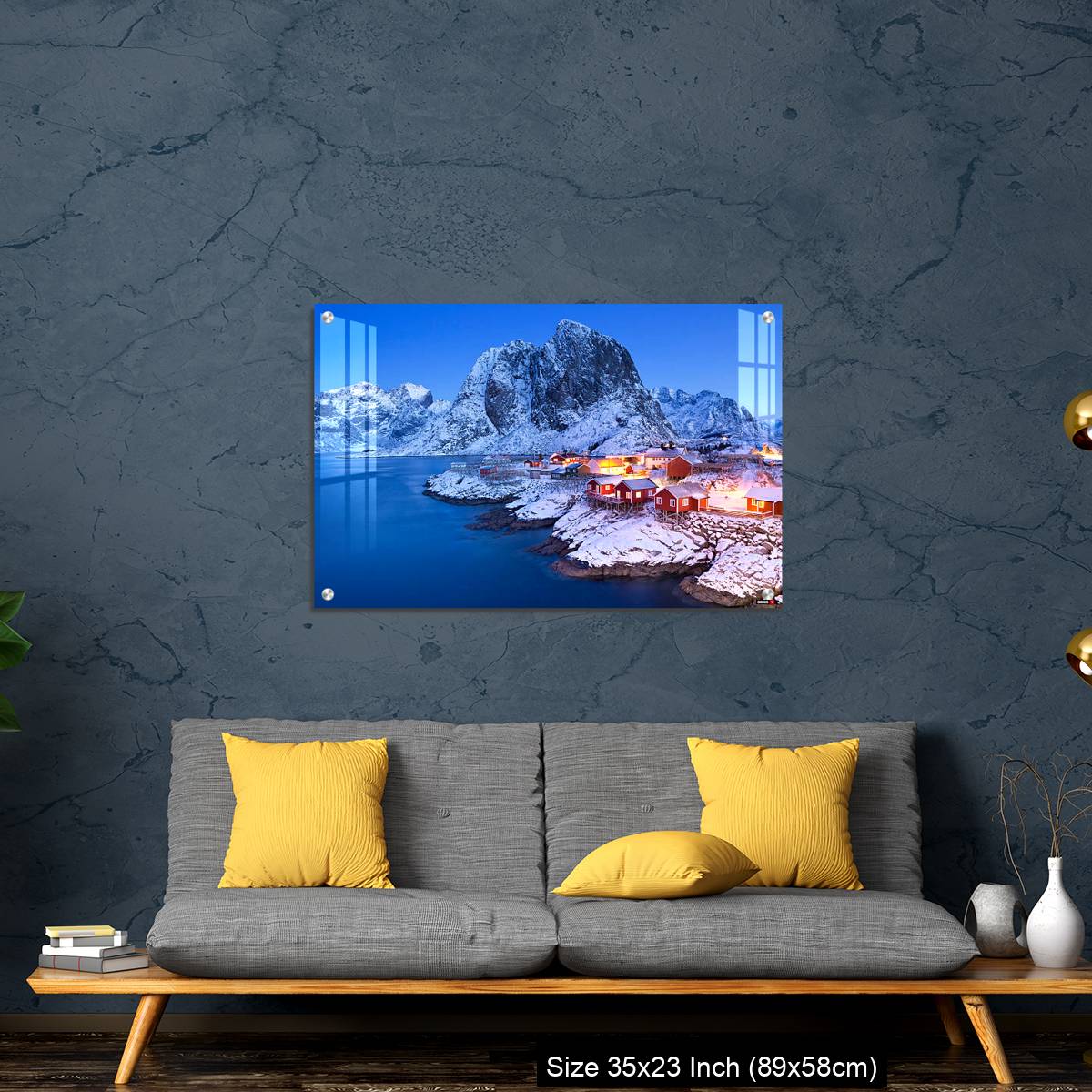 OMGs Acrylic Wall Decor – Norwegian fisherman's cabins on the Lofoten at dawn in winter - Image 14