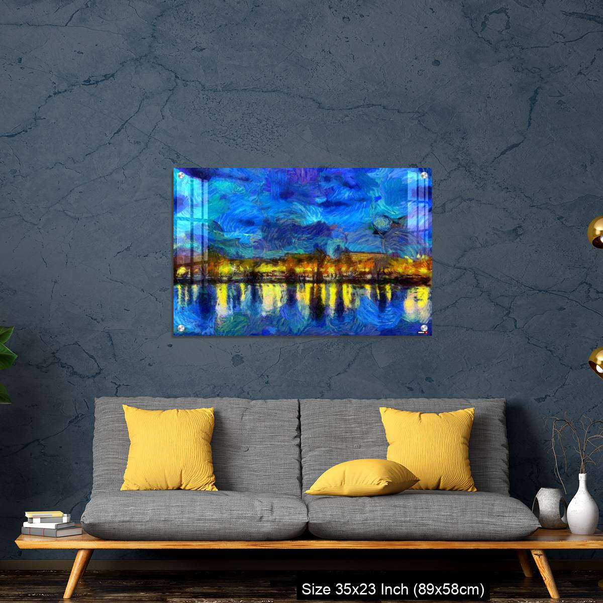OMGs Acrylic Wall Decor – Oil painting - cityscape. Modern digital art, impressionism technique - Image 14