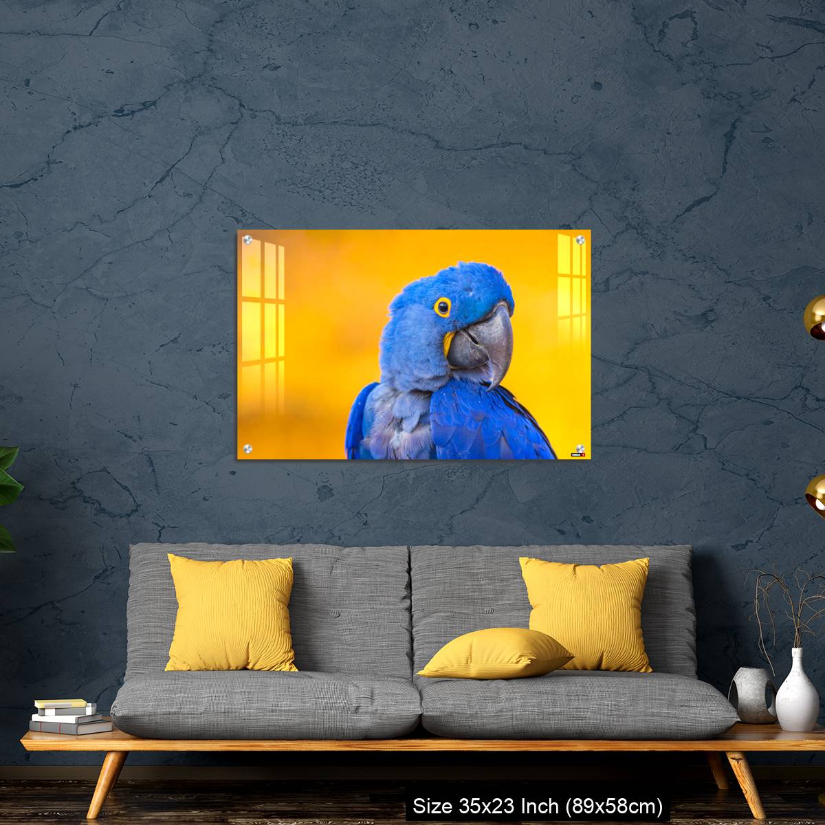 OMGs Acrylic Wall Decor – Portrait of big blue parrot Hyacinth Macaw - Image 14