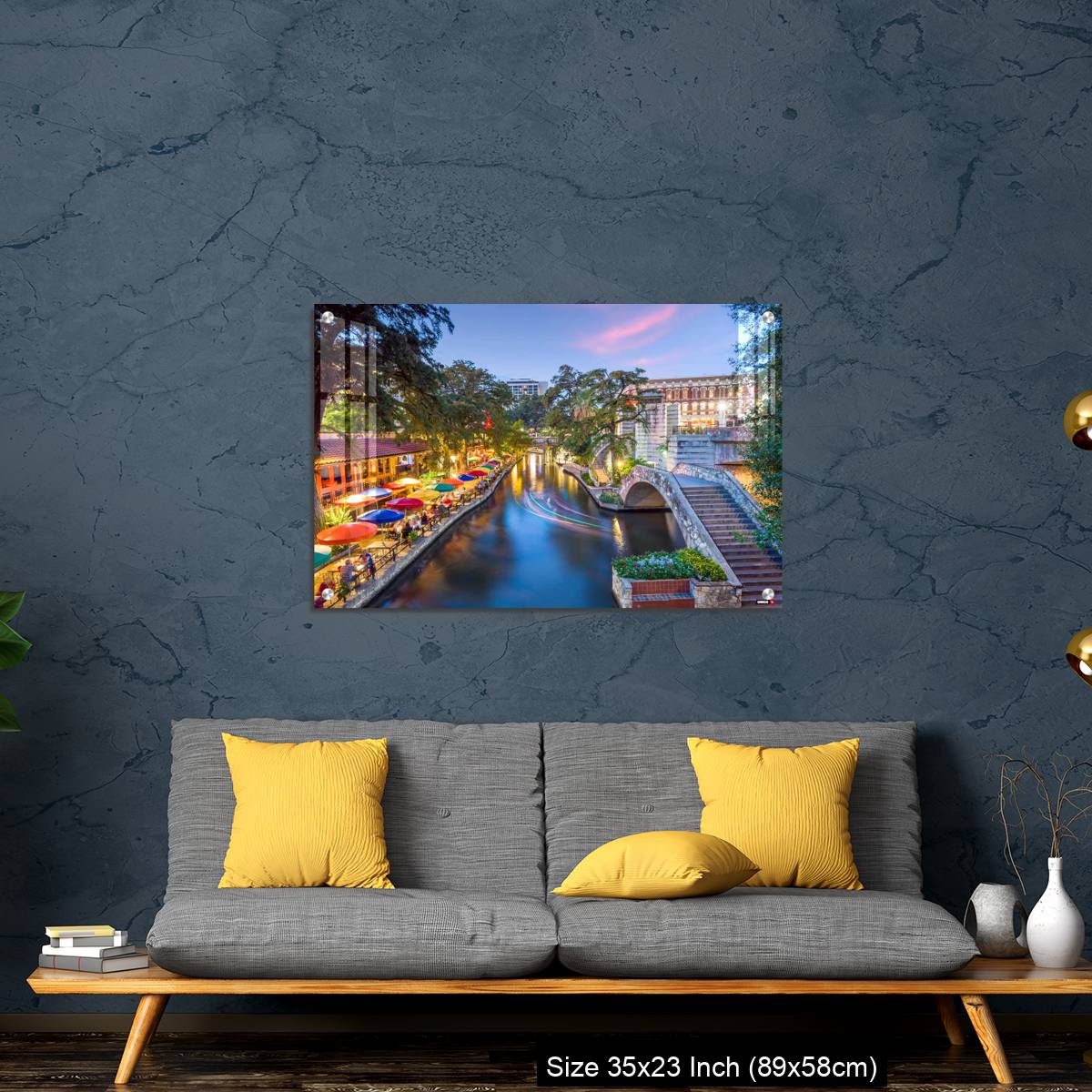OMGs Acrylic Wall Decor – River walk in San Antonio city, Texas USA - Image 14
