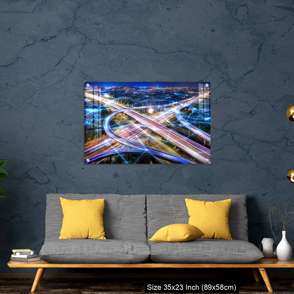 OMGs Acrylic Wall Decor – Rush hour fast car moving night city - Image 14