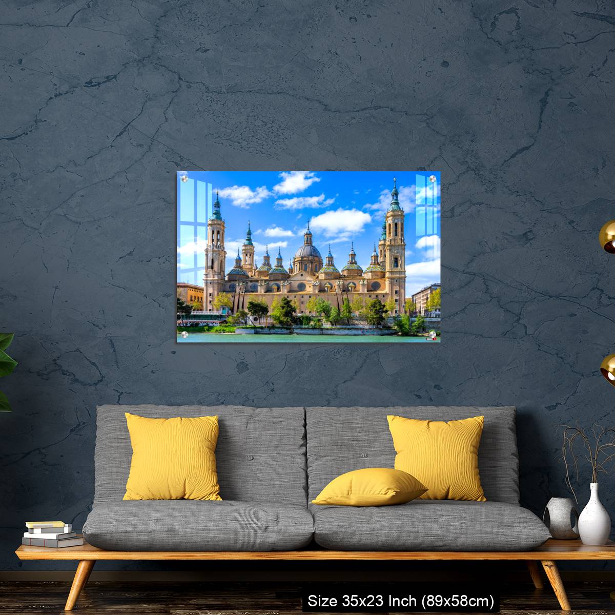OMGs Acrylic Wall Decor – The Basilica of Our Lady of the Pillar seen from the Ebro river - Image 14