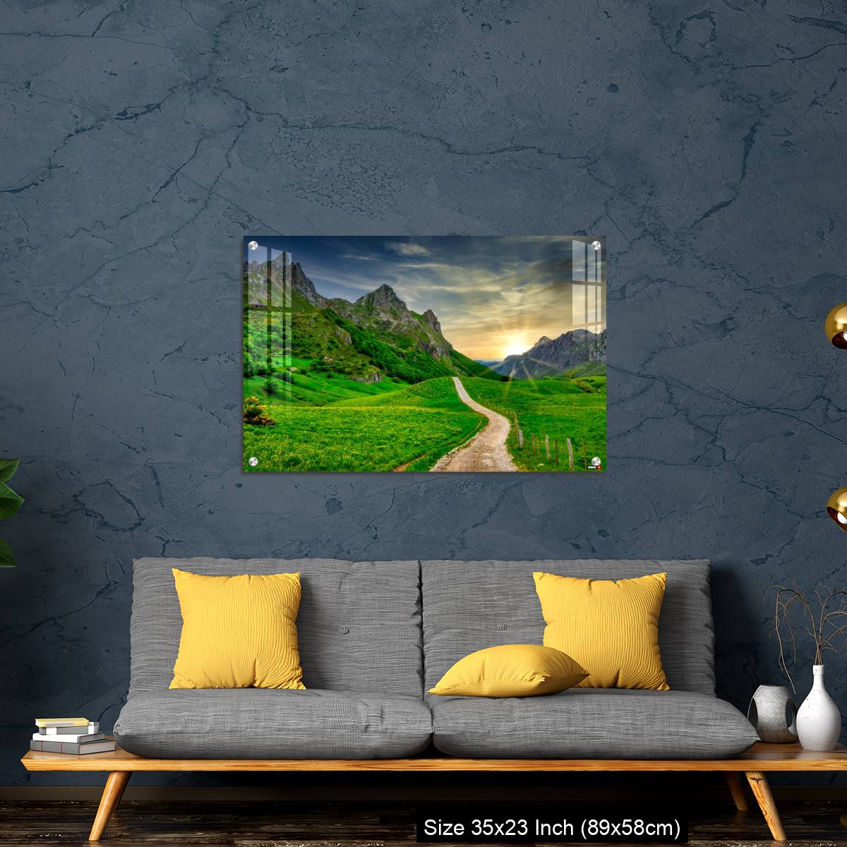 OMGs Acrylic Wall Decor – Track and mountains in Valle del Lago, Somiedo Nature Park, Asturias, Spain - Image 14