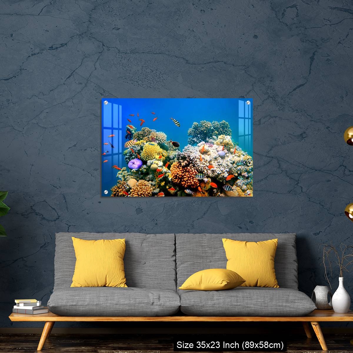 OMGs Acrylic Wall Decor – Tropical Fish on a coral reef - Image 14