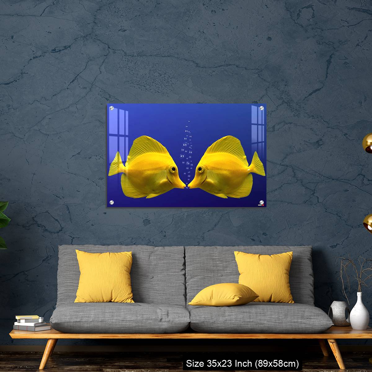 OMGs Acrylic Wall Decor – Two yellow tangs, face to face - Image 14