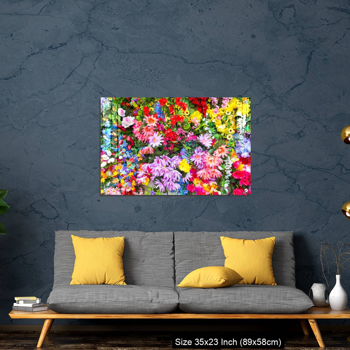 OMGs Acrylic Wall Decor – Various color flower background wall - Image 14