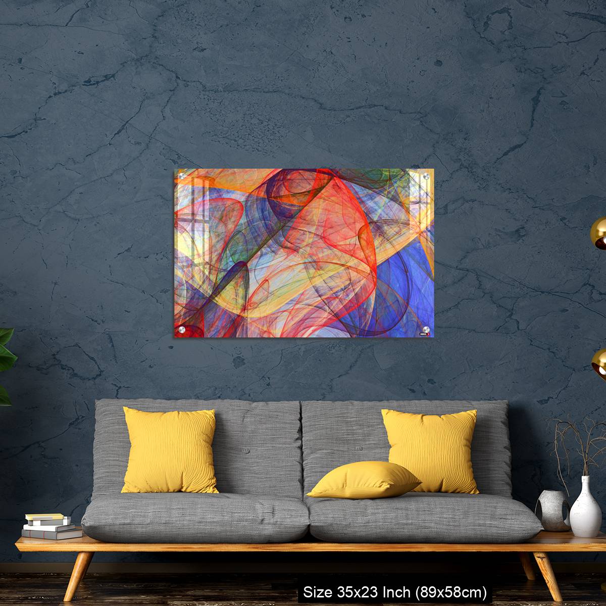 OMGs Acrylic Wall Decor – abstract painting background of colorful fluttering veils - Image 14
