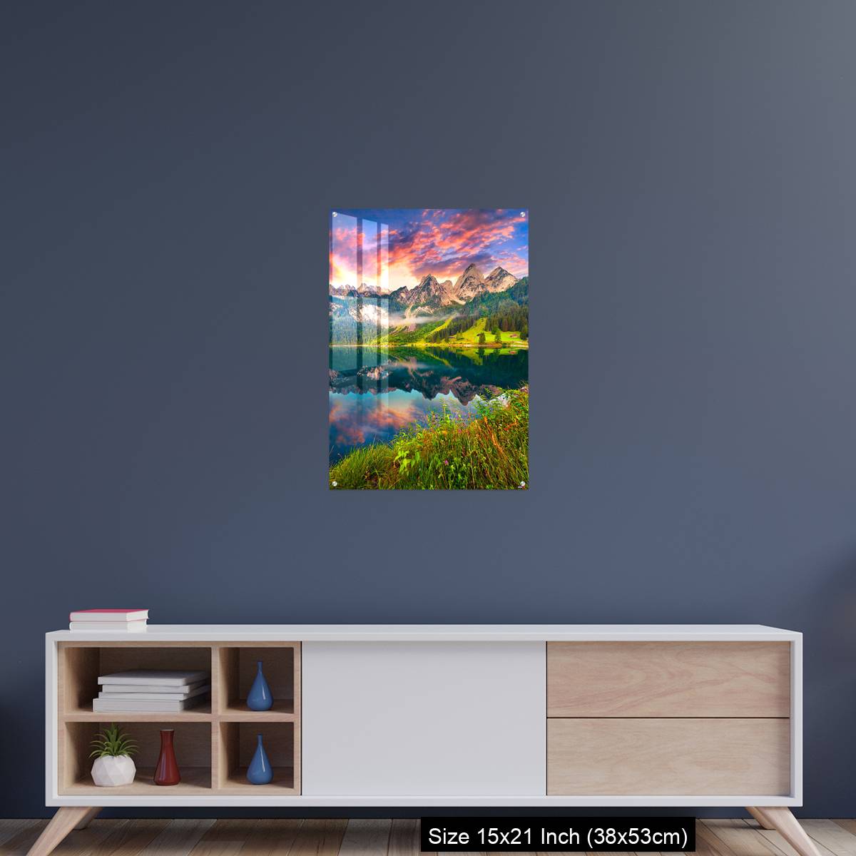 OMGs Acrylic Wall Decor – Colorful summer sunrise on the Vorderer Gosausee lake - Image 15