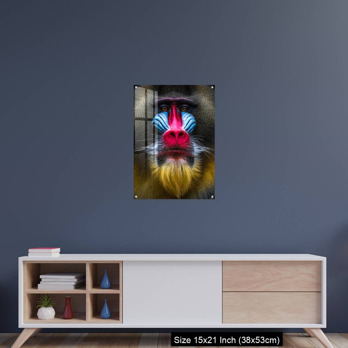 OMGs Acrylic Wall Decor – Full colors rainbow of mandrill monkey face - Image 15