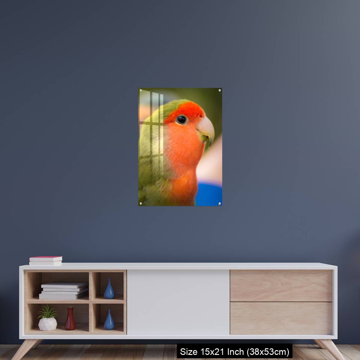 OMGs Acrylic Wall Decor – Vibrant rosy-faced lovebird - Image 15