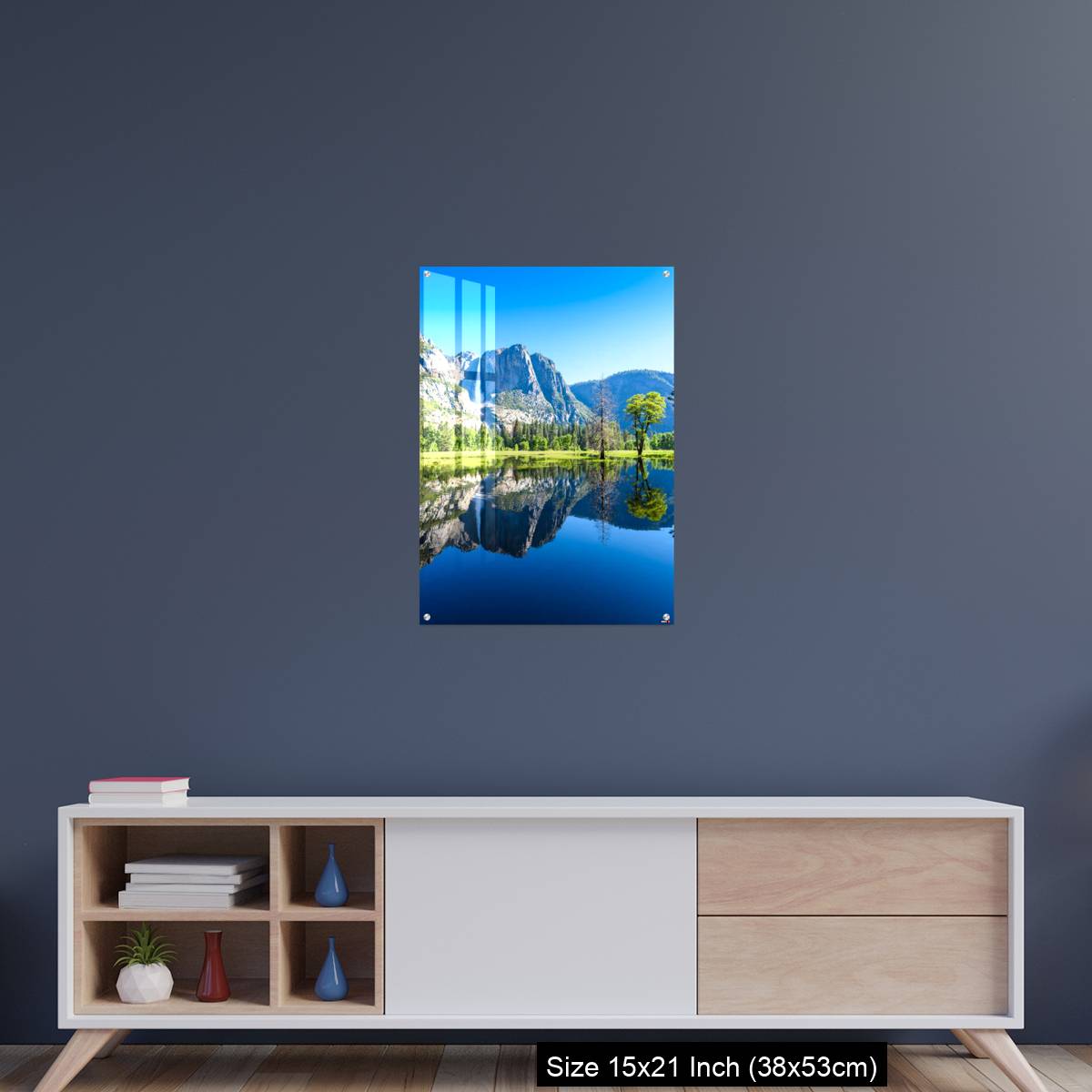 OMGs Acrylic Wall Decor – Reflection in Merced River of Yosemite waterfalls and beautiful mountain California, USA - Image 15