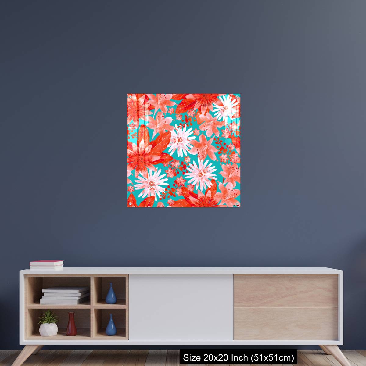 OMGs Acrylic Wall Decor – Seamless pattern with Assorted Red Flowers - Image 15
