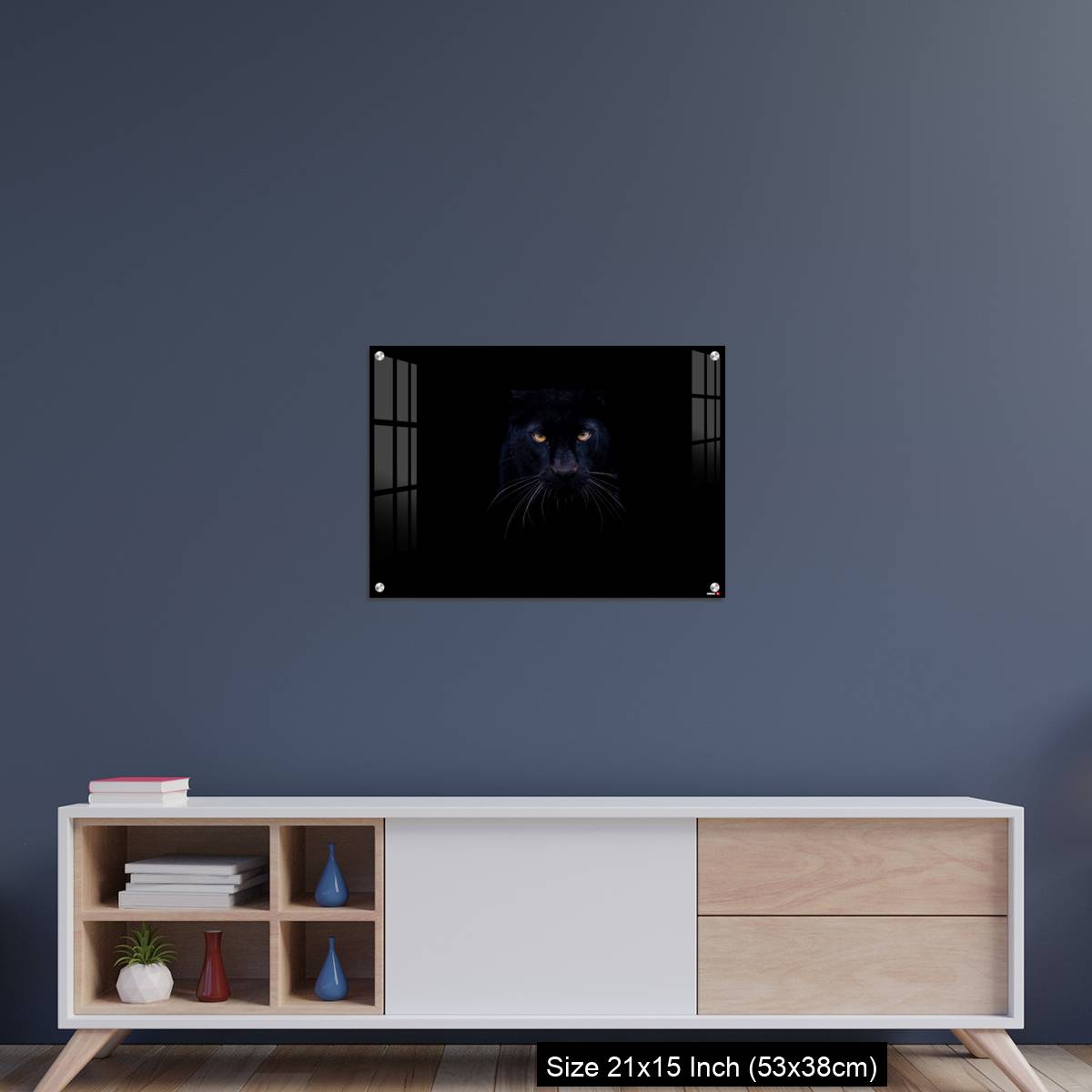 OMGs Acrylic Wall Decor – A black panther with a black background - Image 15