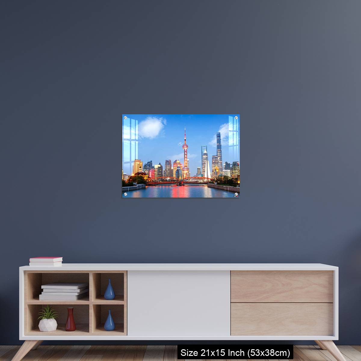 OMGs Acrylic Wall Decor – Beautiful modern city at night in Shanghai, China - Image 15
