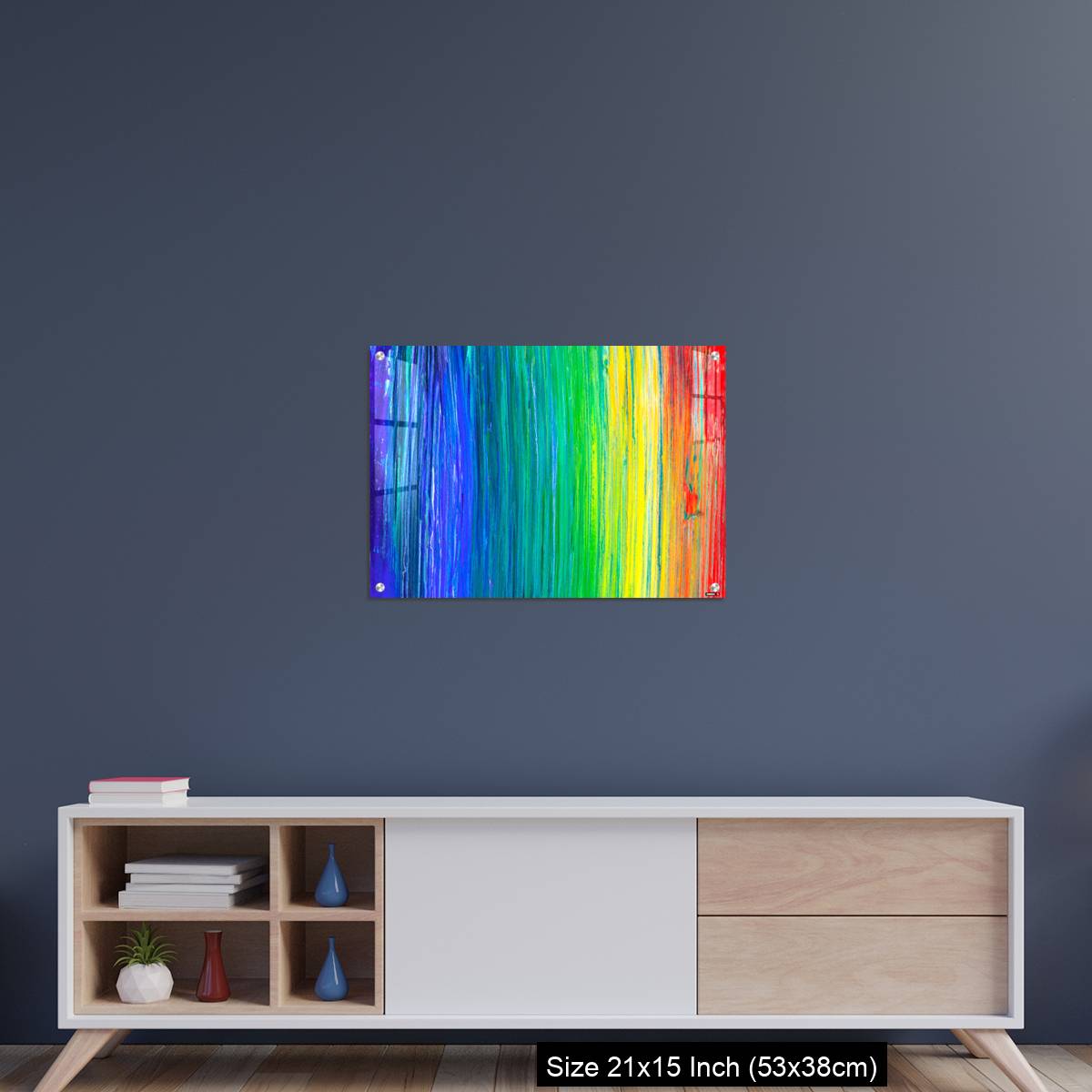 OMGs Acrylic Wall Decor – Brush stroke in rainbow colors colorful background. Symbol of childhood or equality - Image 15