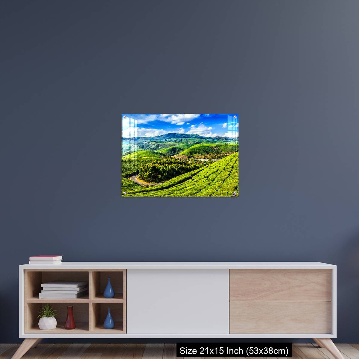 OMGs Acrylic Wall Decor – Green tea plantations in Munnar, Kerala, India - Image 15