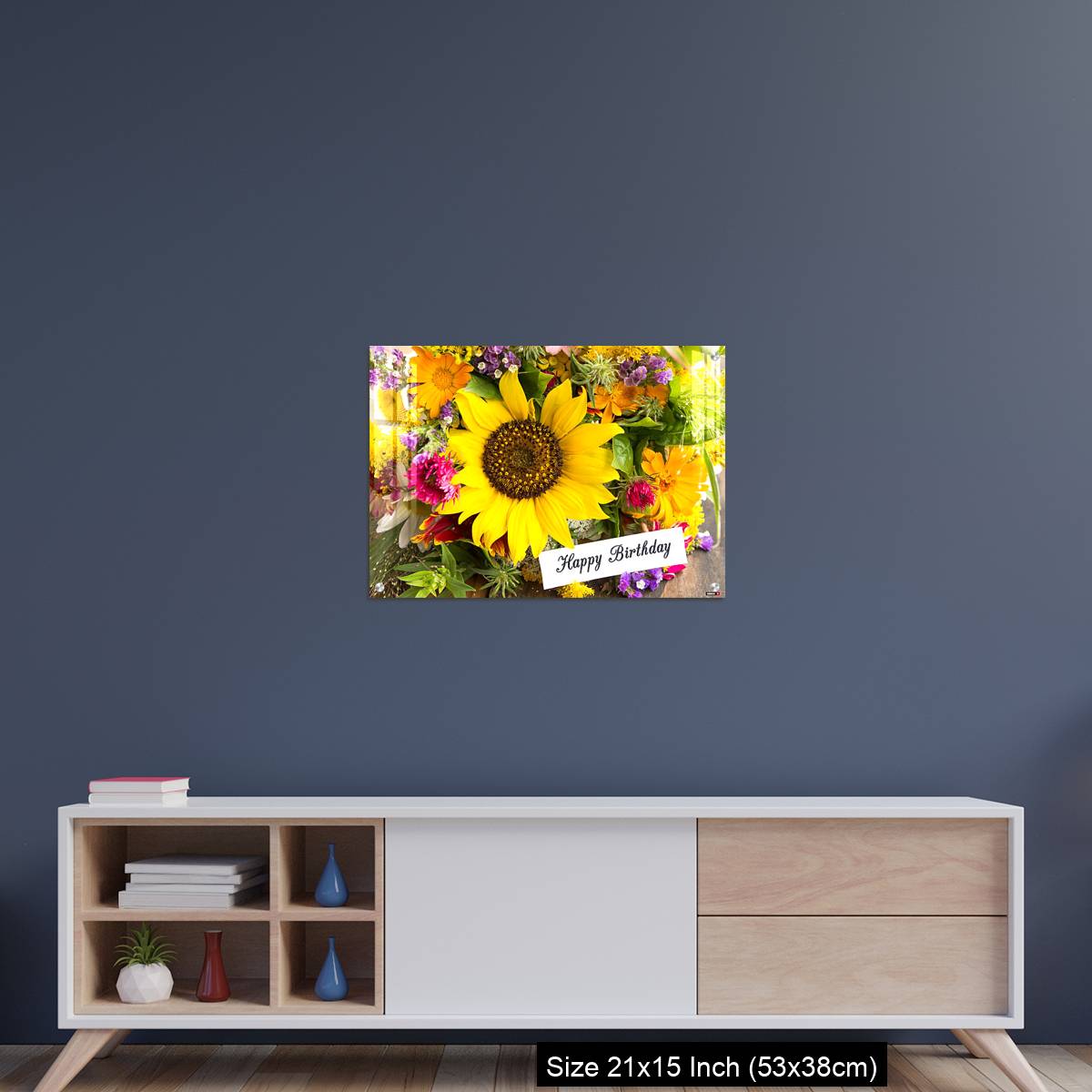 OMGs Acrylic Wall Decor – Happy Birthday Card with Bouquet of Summer Flowers - Image 15