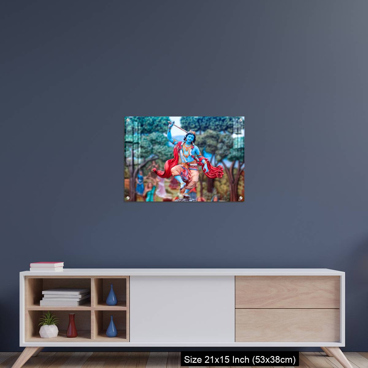 OMGs Acrylic Wall Decor – India, Vrindavan, Dancing Krishna - Image 15
