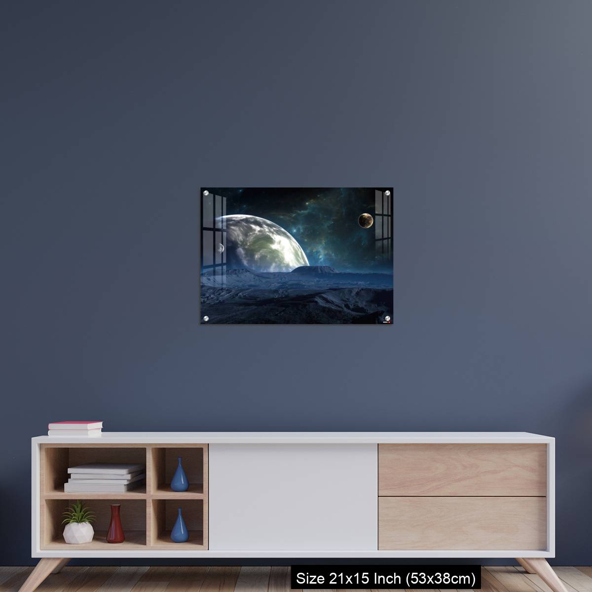 OMGs Acrylic Wall Decor – New Exoplanet or Extrasolar planet with atmosphere and moon - Image 15
