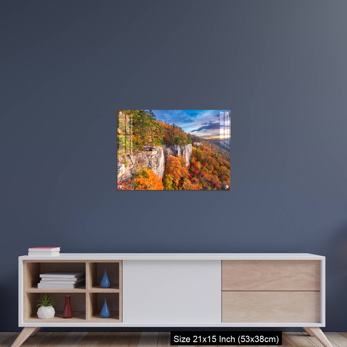 OMGs Acrylic Wall Decor – New River Gorge, West Virgnia, USA autumn morning - Image 15