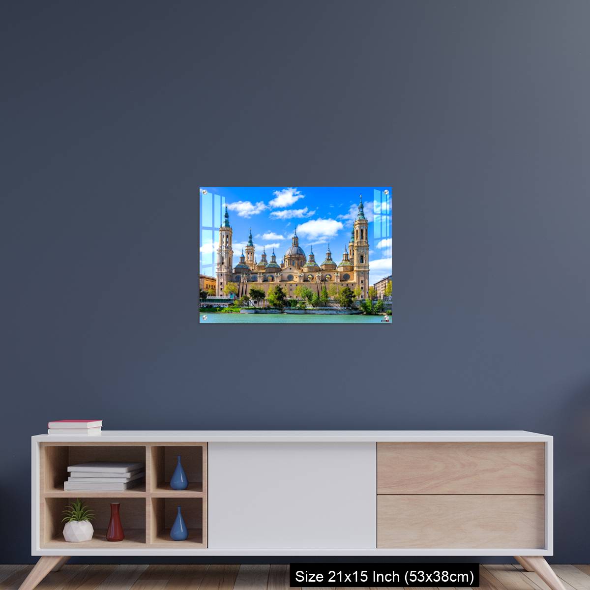 OMGs Acrylic Wall Decor – The Basilica of Our Lady of the Pillar seen from the Ebro river - Image 15