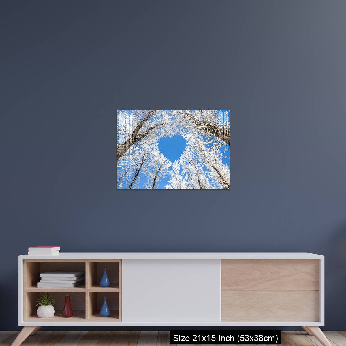 OMGs Acrylic Wall Decor – Winter landscape,branches form a heart-shaped pattern - Image 15