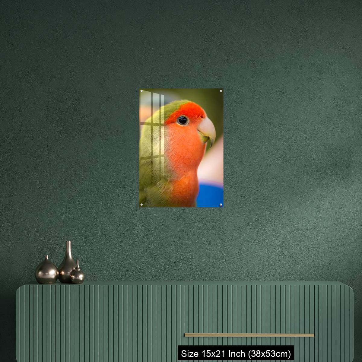 OMGs Acrylic Wall Decor – Vibrant rosy-faced lovebird - Image 16