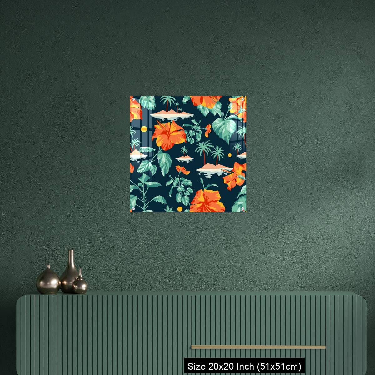 OMGs Acrylic Wall Decor – Floral seamless pattern with Chinese Hibiscus rose flowers. - Image 16