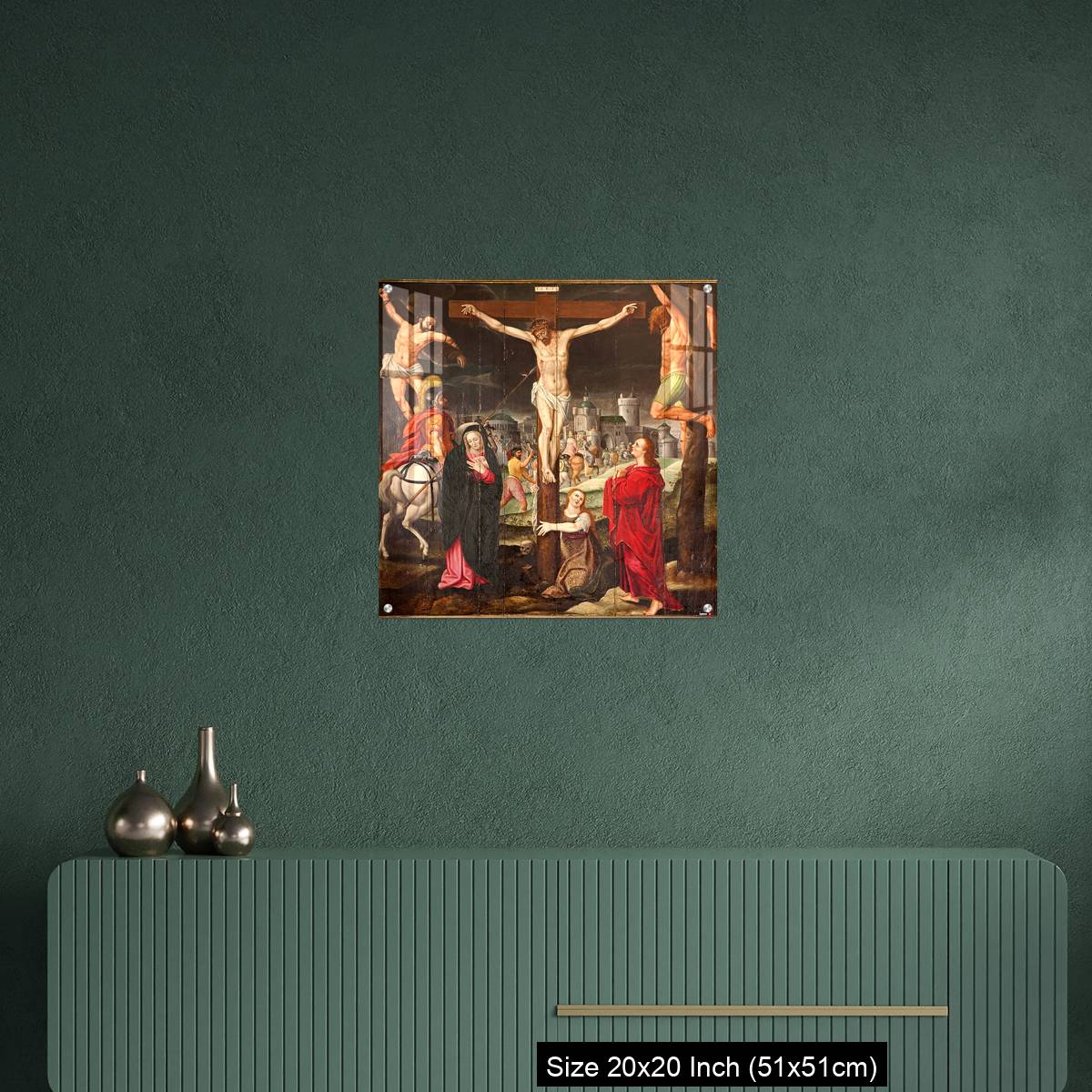 OMGs Acrylic Wall Decor – Ghent - Crucifixion paint on the wood - Image 16