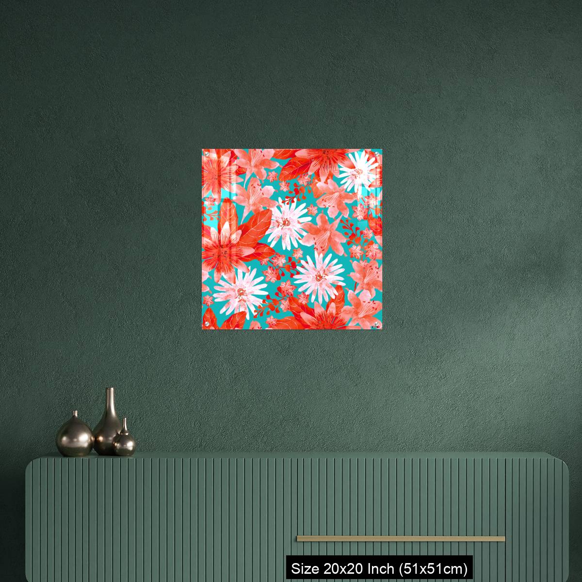 OMGs Acrylic Wall Decor – Seamless pattern with Assorted Red Flowers - Image 16