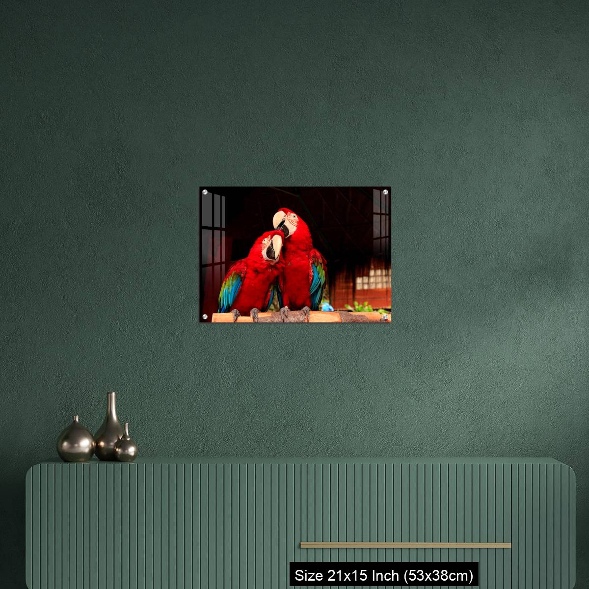 OMGs Acrylic Wall Decor – A  Macaw Bird Teasing His Friend’s Head - Image 16