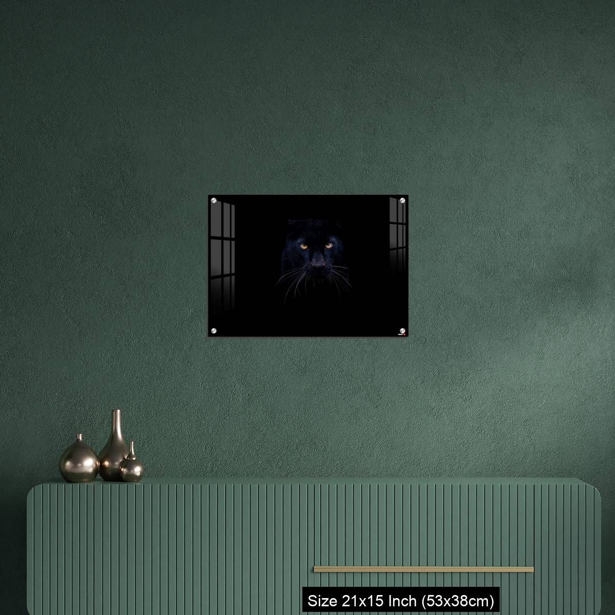 OMGs Acrylic Wall Decor – A black panther with a black background - Image 16