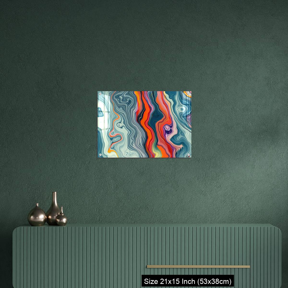 OMGs Acrylic Wall Decor – Abstract Marble Waves Acrylic Background. Gray Orange Marbling Texture. Agate Ripple Pattern. - Image 16