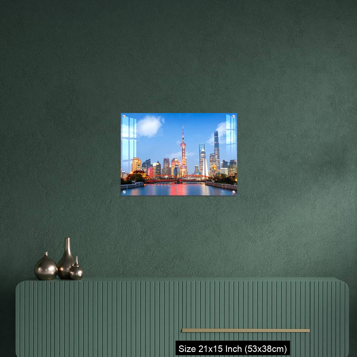 OMGs Acrylic Wall Decor – Beautiful modern city at night in Shanghai, China - Image 16