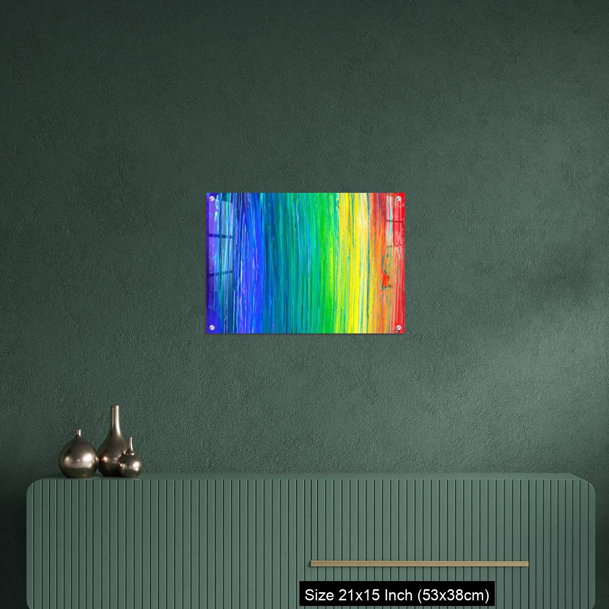OMGs Acrylic Wall Decor – Brush stroke in rainbow colors colorful background. Symbol of childhood or equality - Image 16