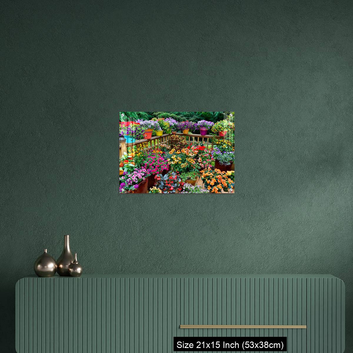 OMGs Acrylic Wall Decor – Colorful flowers and pots on deck - Image 16