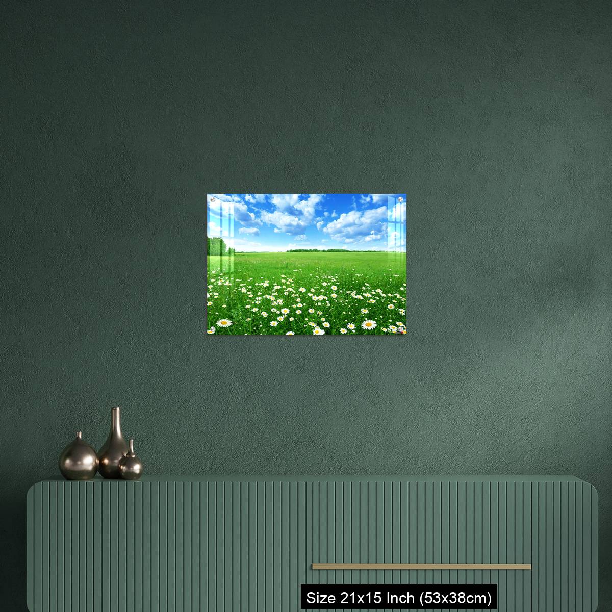 OMGs Acrylic Wall Decor – Field with white daisies under blue sky. - Image 16