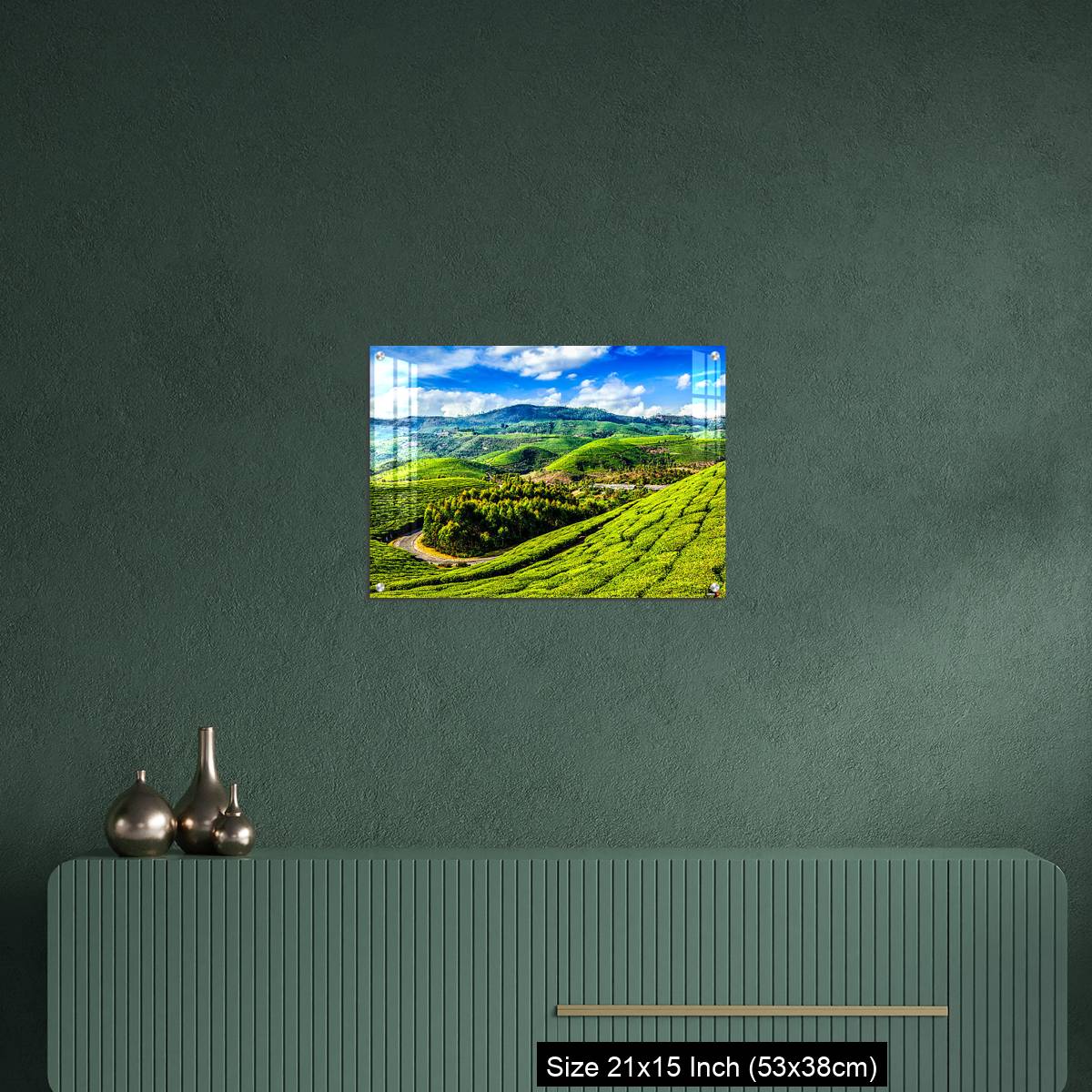 OMGs Acrylic Wall Decor – Green tea plantations in Munnar, Kerala, India - Image 16