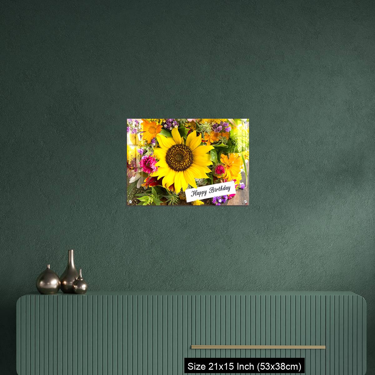 OMGs Acrylic Wall Decor – Happy Birthday Card with Bouquet of Summer Flowers - Image 16