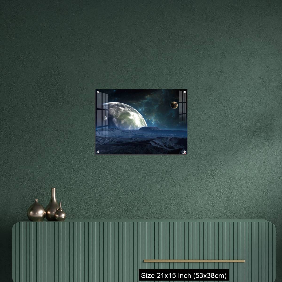 OMGs Acrylic Wall Decor – New Exoplanet or Extrasolar planet with atmosphere and moon - Image 16
