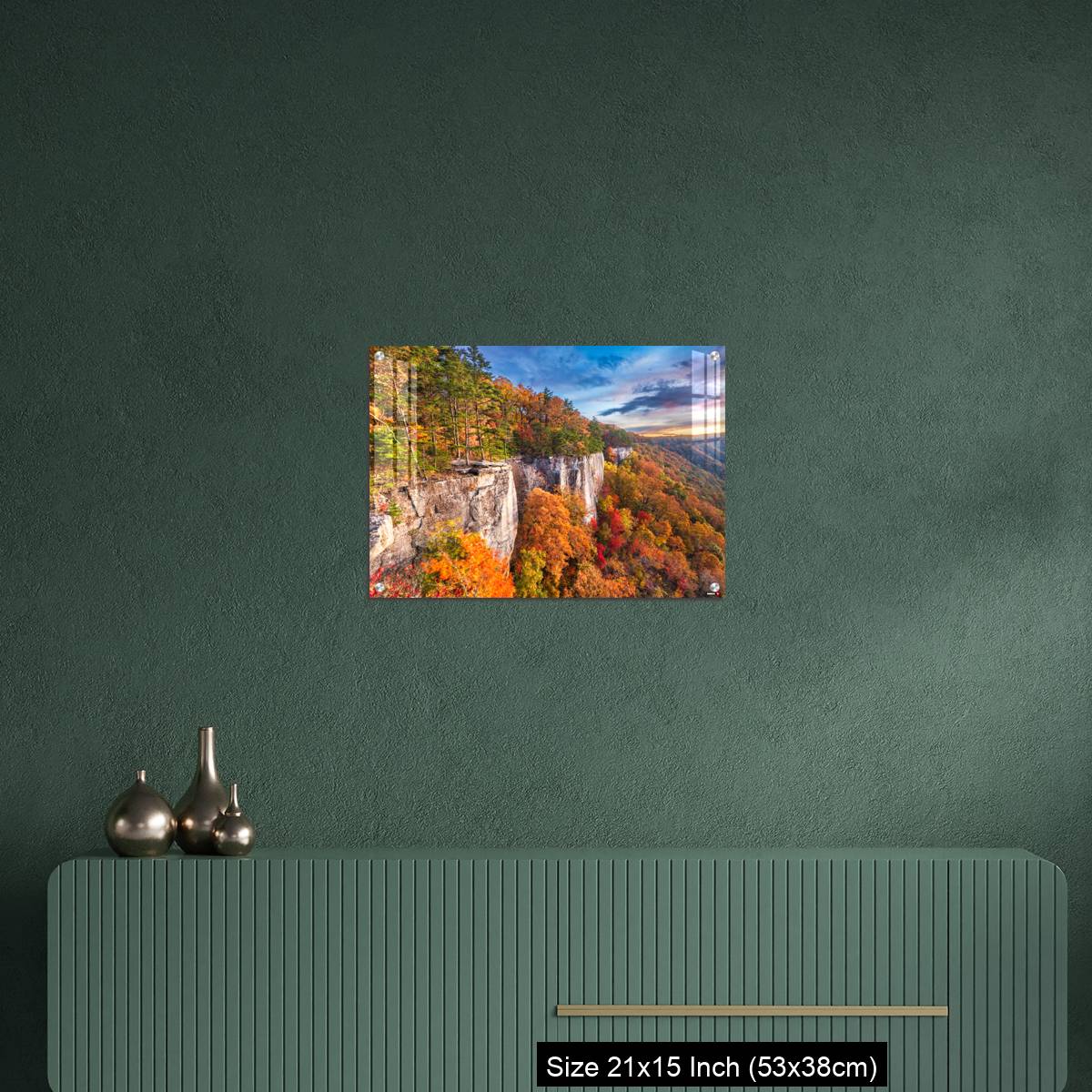 OMGs Acrylic Wall Decor – New River Gorge, West Virgnia, USA autumn morning - Image 16