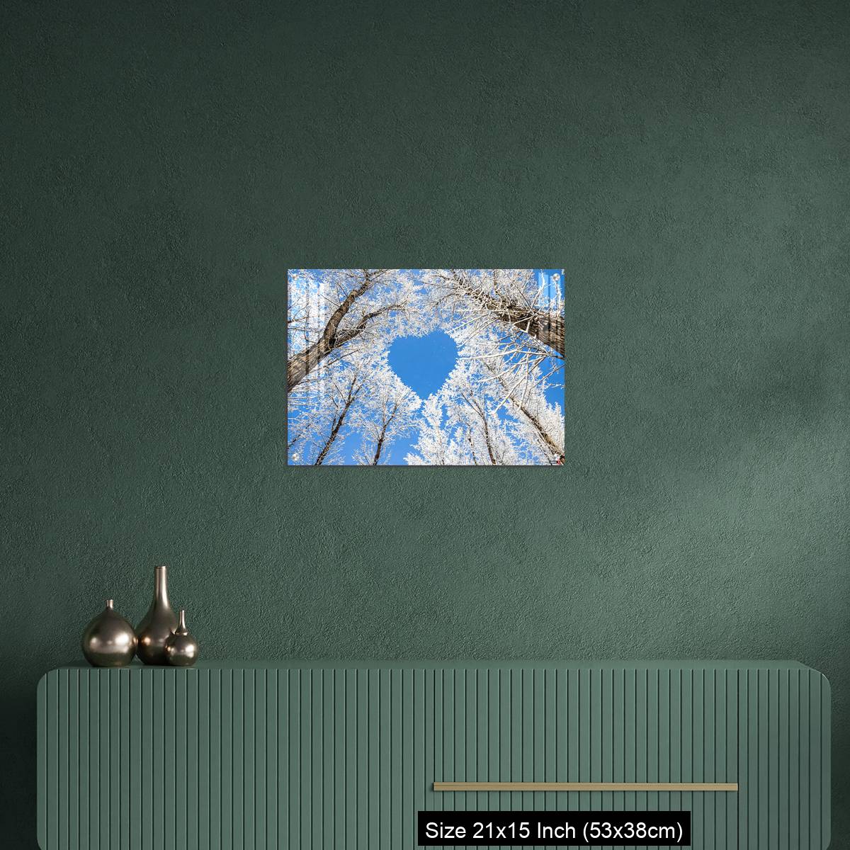 OMGs Acrylic Wall Decor – Winter landscape,branches form a heart-shaped pattern - Image 16