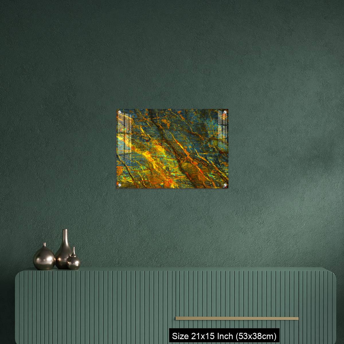 OMGs Acrylic Wall Decor – Yellow orange blue abstract grunge background - Image 16