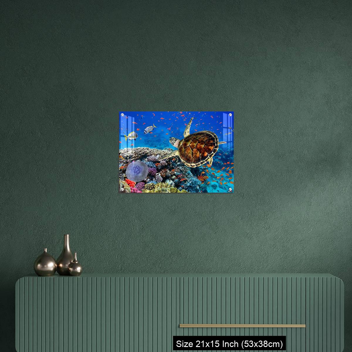 OMGs Acrylic Wall Decor – colorful coral reef with many fishes and sea turtle - Image 16
